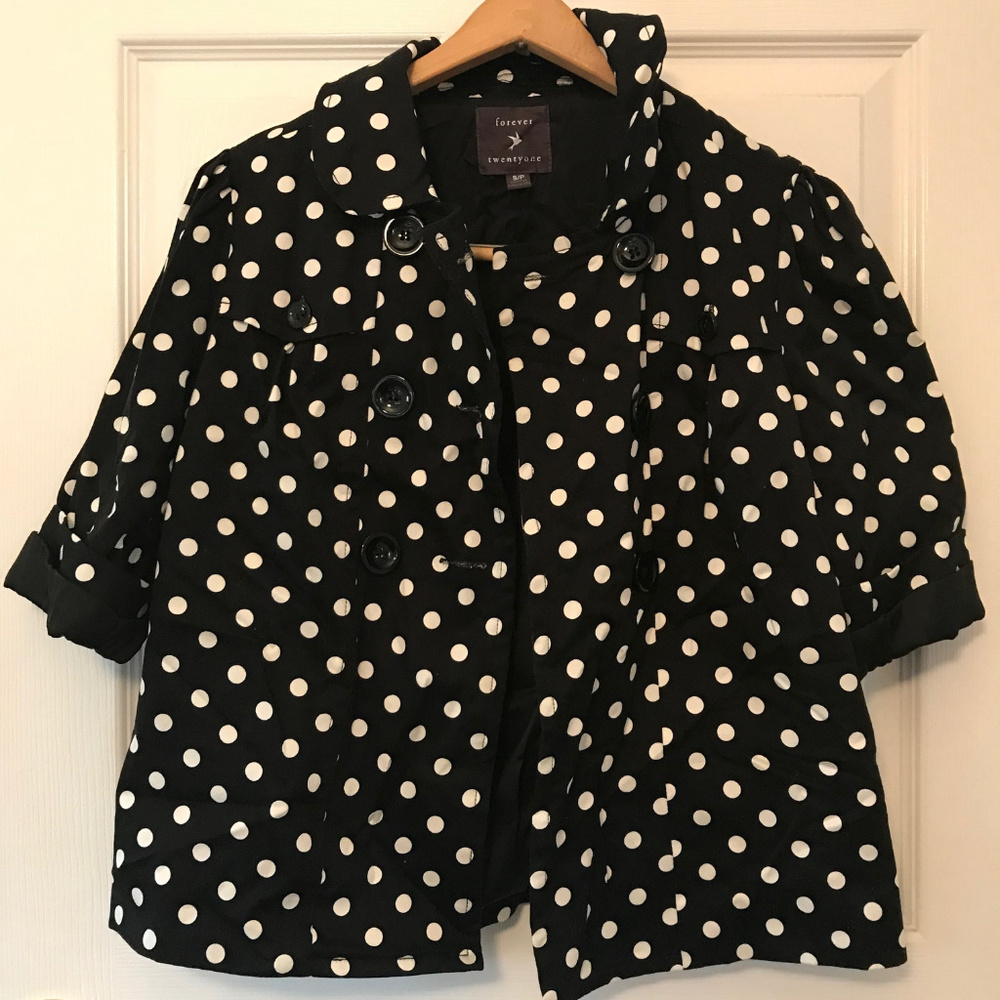 Black & White Polka Dot Jacket